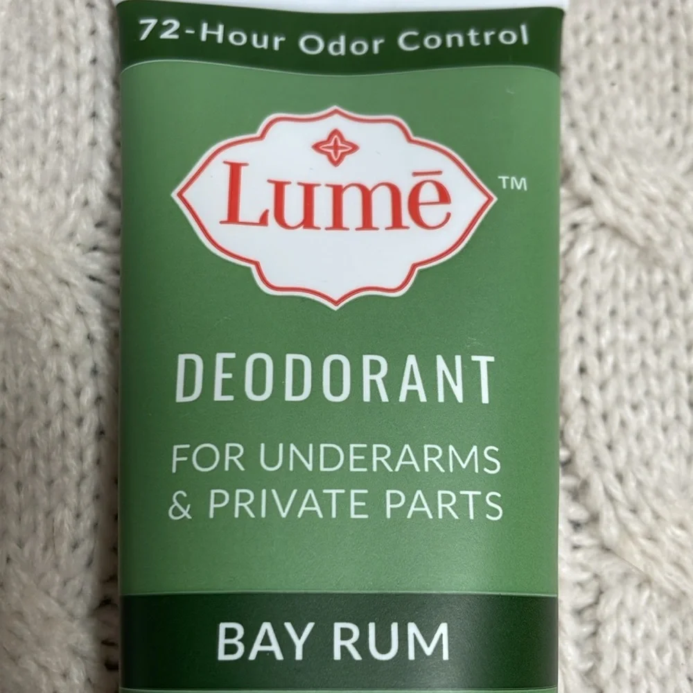 NWT Lume Bay Rum Deodorant 3oz Discontinued underarms/private parts/whole body